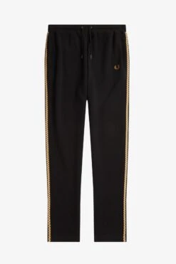 Fred Perry Chequerboard Tape Track Pants 12 Fred Perry Chequerboard Tape Track Pants -Fred Perry T6521 102 V2 Q323 FLATFRONT